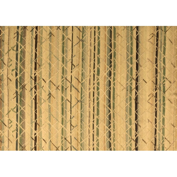 Ahgly Company Indoor Rectangle Abstract Brown Modern Area Rugs, 7' x 10'