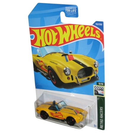 Hot Wheels Retro Racers 9/10 (2021) Yellow Shelby Cobra 427 S/C Car 152/250