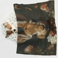 thumbnail image 6 of Pofeuu Palatial Style Flower Rabbit Print Puppy Blanket,Dog Blankets,Pet Blanket Cozy Cat Blankets for Indoor Cats, Fuzzy Pet Blanket for Kitten Doggy Dog Blankets-Small, 6 of 8