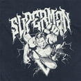 thumbnail image 4 of Popfunk Superman Flying Band Unisex Adult Heathered Premium T Shirt (3X-Large) Navy, 4 of 4