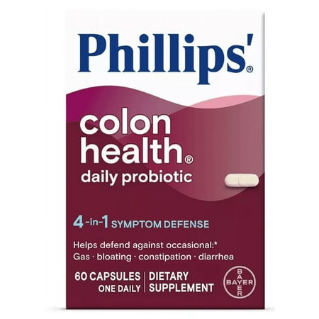 Phillips' Probiotic Colon Health Digestive Health Daily Supplement Capsules