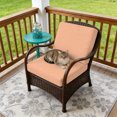 thumbnail image 4 of Outdoor Patio Cushion Covers 4 Pack Peach Pink Patio Chair Cushion Covers with Ties and Zipper Solid Color Waterproof Outdoor Seat Cushion Covers for Patio Furniture 24"x24", 4 of 9