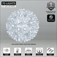 thumbnail image 2 of Wintergreen Starlight Sphere 70 LED Holiday Lighting, White, 6", 2 of 4