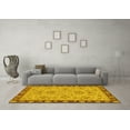 thumbnail image 3 of Ahgly Company Machine Washable Indoor Round Oriental Yellow Traditional Area Rugs, 8' Round, 3 of 4