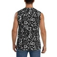 thumbnail image 4 of Pofeuu Daisies Flowers Print Men's Muscle T-Shirt, Sleeveless, Muscle Tank, Classic Muscle Tee Top For Men Casual Sleeveless Muscle T-Shirt Trendy Clothes-Small, 4 of 7