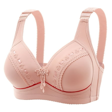 Erwazi Wireless Bras for Women Seamless Comfy Bralettes Full-Coverage Push Up Bra Wirefree Underwear