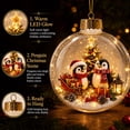 thumbnail image 5 of Fievgin Glowing Christmas Story Ornament, Light Up Mini Holiday Scene Transparent Globe with Warm LED for Tree Window Mantel, 5 of 6