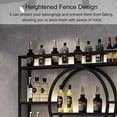 thumbnail image 6 of Metal Wine Rack Bar Shelves Wall Mounted Kitchen Storage With Wine Glass Holder Liquor Shelf Mini Bar Liquor Bottle Display Shelf for Kitchen Dining Room Bar Decoration Gold/Black, 6 of 7