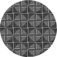 thumbnail image 1 of Ahgly Company Machine Washable Indoor Round Transitional Charcoal Black Area Rugs, 5' Round, 1 of 7