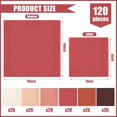 thumbnail image 2 of Whaline 120 Sheet Rust Color Cocktail Napkin 6 Colors Gradient Red Brown Paper Napkins 2 Ply Terracotta Colors Disposable Dinner Napkins for Autumn Wedding Table Decorations, 2 of 7