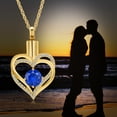 thumbnail image 5 of Heart Urn Necklace Cremation Necklace for Ashes Embellished with Crystals Fine Keepsake Memorial Jewelry, 5 of 6