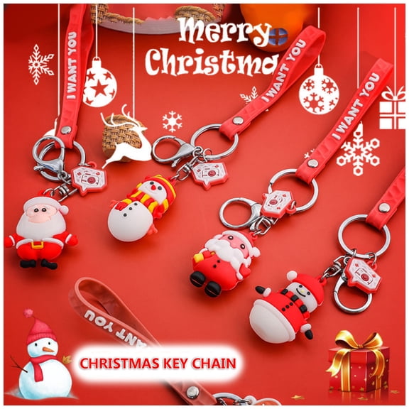 Iumwxz Up to 50% Off Christmas Key Chain Car Key Student Schoolbag Accessories Pendant christmas decorations clearance