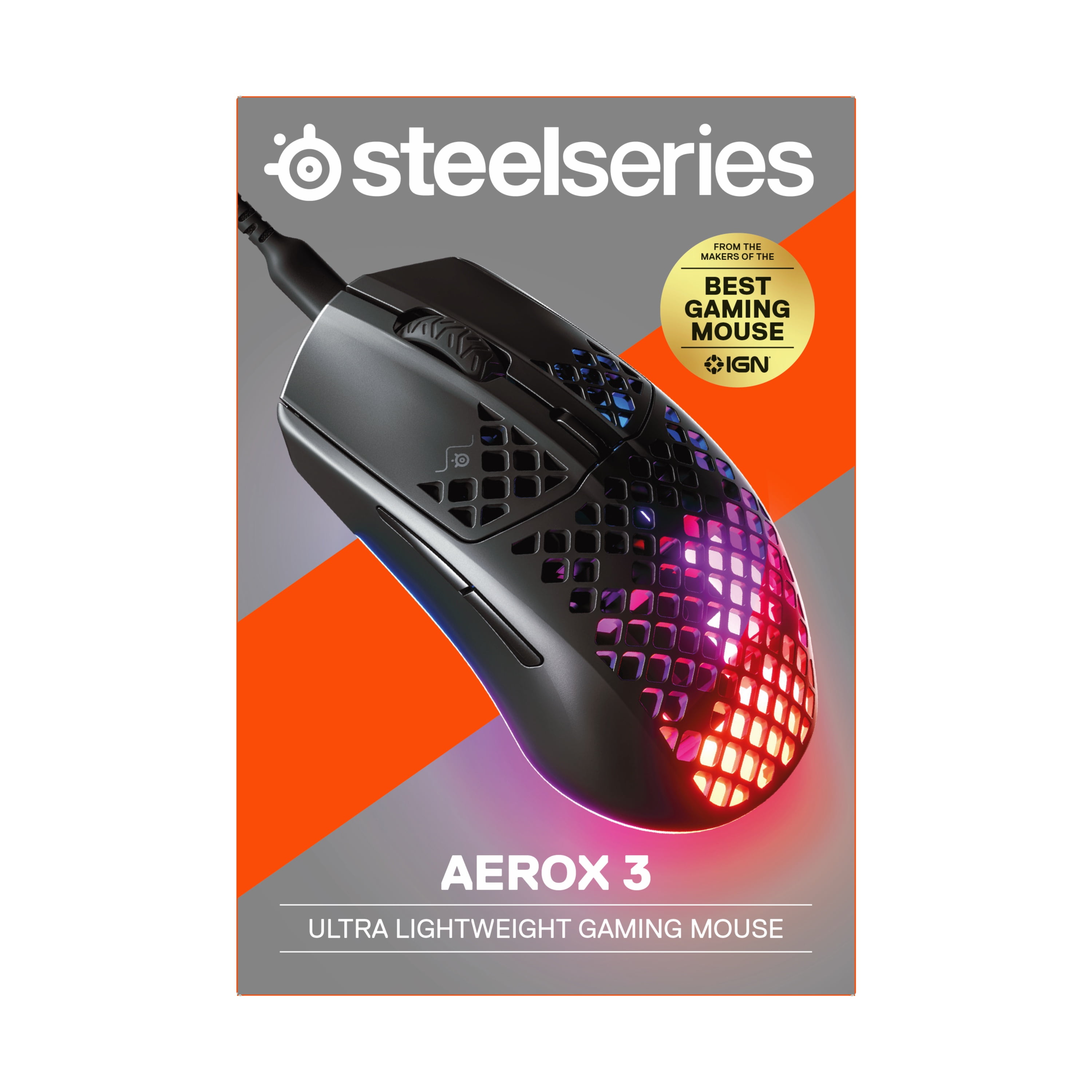 Souris gaming optique sans-fil RGB Steelseries - Aerox 3 édition 22 - Onyx  - Boutique Gamer