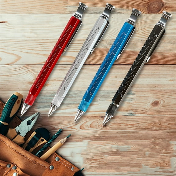 8-in-1 Multi-Tool Pen Ballpoint Stylus Screwdriver Bottle Opener Phone Stand Metal Construction Pocket Gadget for Everyday Carry Utility