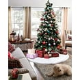 thumbnail image 6 of 36 Inch Faux Fur Christmas Tree Skirt White Plush Skirt for Merry Christmas Party Christmas Tree Decoration, 6 of 6