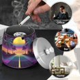 thumbnail image 4 of Yayeee Ashtray with Lid for Cigarette Smokeless Stainless Steel Home Ash Holder, Neon Road, 4 of 7
