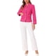 thumbnail image 2 of Chaquetas de cuello INSPIRE CHIC para mujer, de manga larga, con botones de perla y bolsillos, abrigos con ribete en contraste, color rosa intenso, 2 of 6
