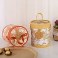 thumbnail image 4 of Gift Box Floral Print Widely Applied Round Shape Lid Bucket Florist Gift Packaging Box for Party, 4 of 8