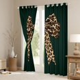 thumbnail image 3 of jejeloiu Cute Bowtie Bow Curtains Pack of 2 (42x84 Each),Chic Leopard Print Curtains Blackout,Green Brown Bedroom Curtains For Girsl Kids,Super Cozy Room Decor, 3 of 6