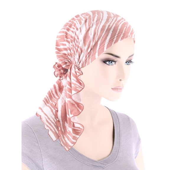 The Bella Scarf Rose Watercolor Stripe