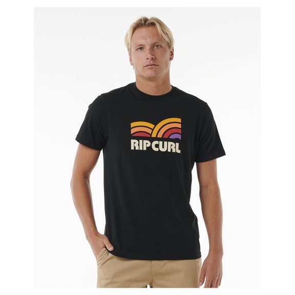 Rip Curl Surf Revival Capture Short Sleeve T-Shirt Black men in size XX Large