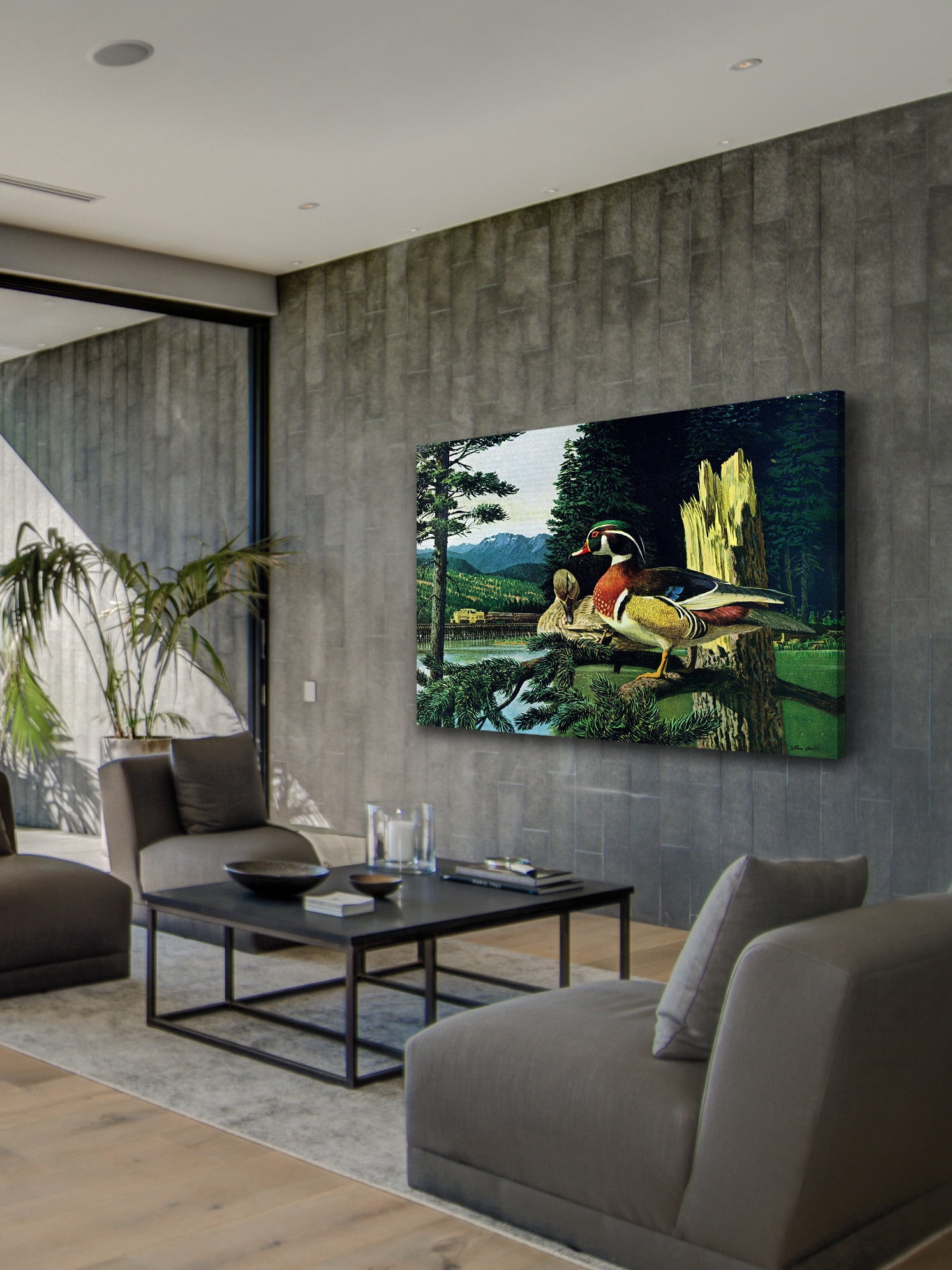 "Roosting Ducks" Painting Print on Wrapped Canvas