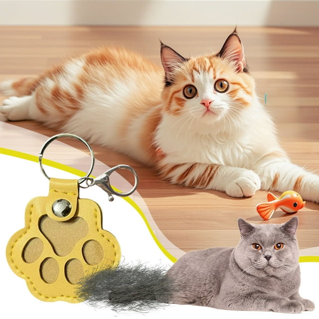 Porte-clés de Rangement pour Chien Porte-Clés Patte en Cuir Mignon Souvenir de Poils d'Animaux Porte-Clés Collection Commémorative Unique Cadeaux Commémoratifs pour Sac Sac Sac Patte Clé