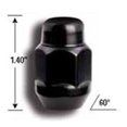 thumbnail image 1 of Gorilla Automotive 91178BC Lug Acorn Nuts Bulge Black Chrome (13/, 1 of 1
