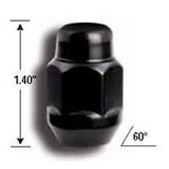Gorilla Automotive 91178BC Lug Acorn Nuts Bulge Black Chrome (13/