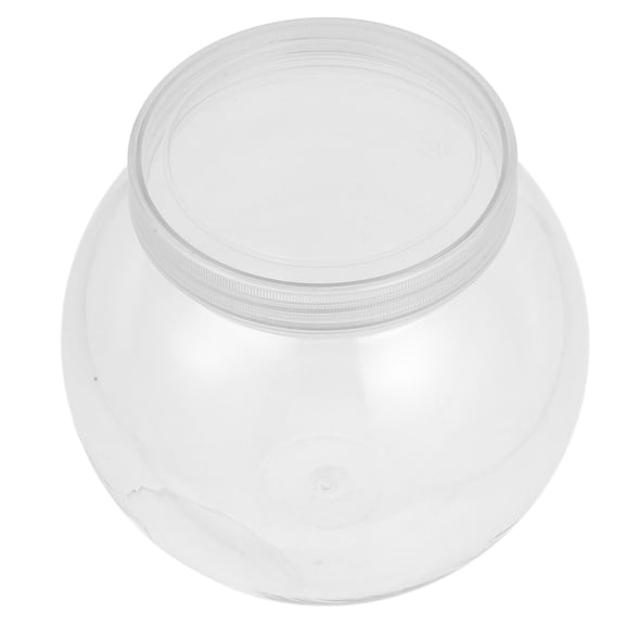 PAMINGONO Transparent Plastic Fish Bowl for Centerpieces with Lid Shatterproof Small Aquarium Decor for Desktop