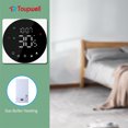 thumbnail image 3 of Lepmerk Smart WiFi Thermostat with LCD Touchscreen for Boiler Control, 5A Programmable Weekly Schedule, Remote App Management, Black TP908GCLW for Wall-Mounted Heating Systems, 3 of 7