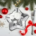 thumbnail image 5 of DefiDgd 10pcs Christmas Star Shape Paper Plates,Disposable Pentagram Dinnerware,for Dessert, Birthday Graduation Wedding Halloween Christmas Supplies(Silver), 5 of 6