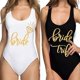 thumbnail image 2 of Suministros para despedida de soltera, traje de baño de una pieza para novia y equipo de novia, traje de baño para mujer, ropa de playa, decoración para fiesta de boda oso de fresa Electrónica, 2 of 3