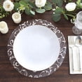 thumbnail image 5 of BalsaCircle 10 Metallic 13 in Silver Round Organza with Embossed Floral Design Table Placemats Party Events Tableware Supplies, 5 of 8