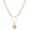 Gold D, variant on Soleilie Women's Fashion Stacked Letter Necklace - 14K Gold Plated Delicate Stacked Paperclip Chain Coin Letter Necklace, Jewelry Gift, Suitable for Women, Mothers, Wives