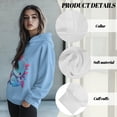 thumbnail image 6 of FOR U DESIGNS Blue Axolotl Hooded Sweatshirts Pullover Hoodie for Women Size XL Oversized Sweatshirt with Hood Pullover Activewear Loose Fit Tops for Women Winter, 6 of 7