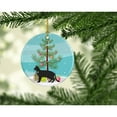 thumbnail image 2 of Chausie Black Cat Merry Christmas Ceramic Ornament 2.8 in x 2.8 in, 2 of 3