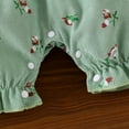 thumbnail image 6 of mgoYE Newborn Baby Girl Clothes Summer Short Sleeve Romper Floral Bow Short Jumpsuit Infant Cute Outfits (Light Green,1-3 Months), 6 of 9