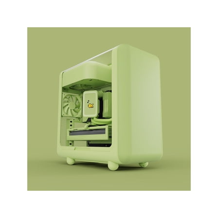 HYTE X50 PC Gaming Case CS-HYTE-X50G-MM Modern Performance ATX Mid-Tower PC Gaming Case - Matcha Milk (Green)