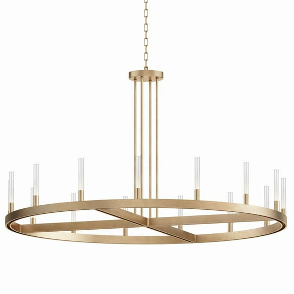 16168CRGLD Maxim Lighting Ovation - 30W 15 LED Chandelier-24.35 Inches Tall and 47 Inches Wide-Gold Finish    -Traditional Installation