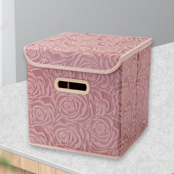 Large Storage Baskets for Shelves | Fabric Closet Organizers and Storage Bins with Handles Home Organization | Decorative Collapsible Baskets for Organizing Clothes Toy Nursery, 9.8x9.8x9.8"