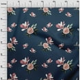 thumbnail image 3 of oneOone Cotton Jersey Blue Fabric Floral Craft Projects Decor Fabric Printed By The Yard 58 Inch Wide-DW, 3 of 4