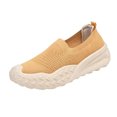 thumbnail image 2 of Willtoo Women's Breathable Knit Slip On Sneakers, Lightweight Mesh Comfortable Loafers Thick Platform Non Slip Sock Shoes Casual Walking Shoes for Daily Outdoor, 2 of 4