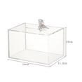 thumbnail image 4 of acrílica con cerradura y llaves, caja para puntas, caja de exhibición, caja de sugerencias, caja para encimera, caja de donación transparente Yotijar Caja de donación de acrílico, 4 of 8