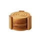thumbnail image 1 of Juego de 6 posavasos de bambú, posavasos de madera absorbentes y de condensación con soporte, posavasos redondos para bebidas frías y bebidas calientes Namotu HQ-332, 1 of 4