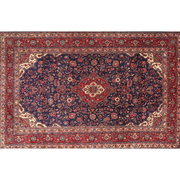 Ahgly Company Indoor Rectangle Traditional Dark Almond Brown Persian Area Rugs, 7' x 10'