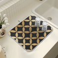 thumbnail image 4 of Yayeee Dish Drying Mat for Kitchen Counter 18" x 24" Microfiber Super Absorbent Coffee Decorative Pad, Black Geometric, 4 of 9