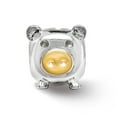 thumbnail image 3 of FB Jewels 925 Sterling Silver Reflections Polished Gold-Plated Nose Pig Bead, 3 of 3