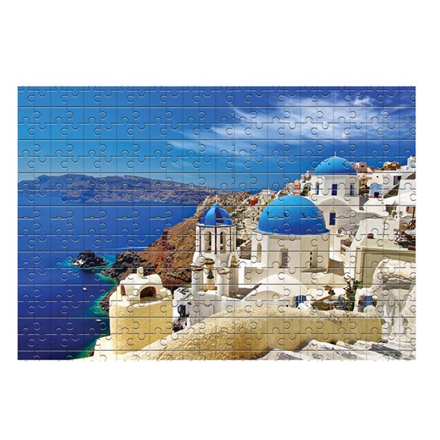 1000PCS Rompecabezas 70 * 50 cm 27 * 20 pulgadas Patrón de la iglesia de Santorini TFixol Rompecabezas