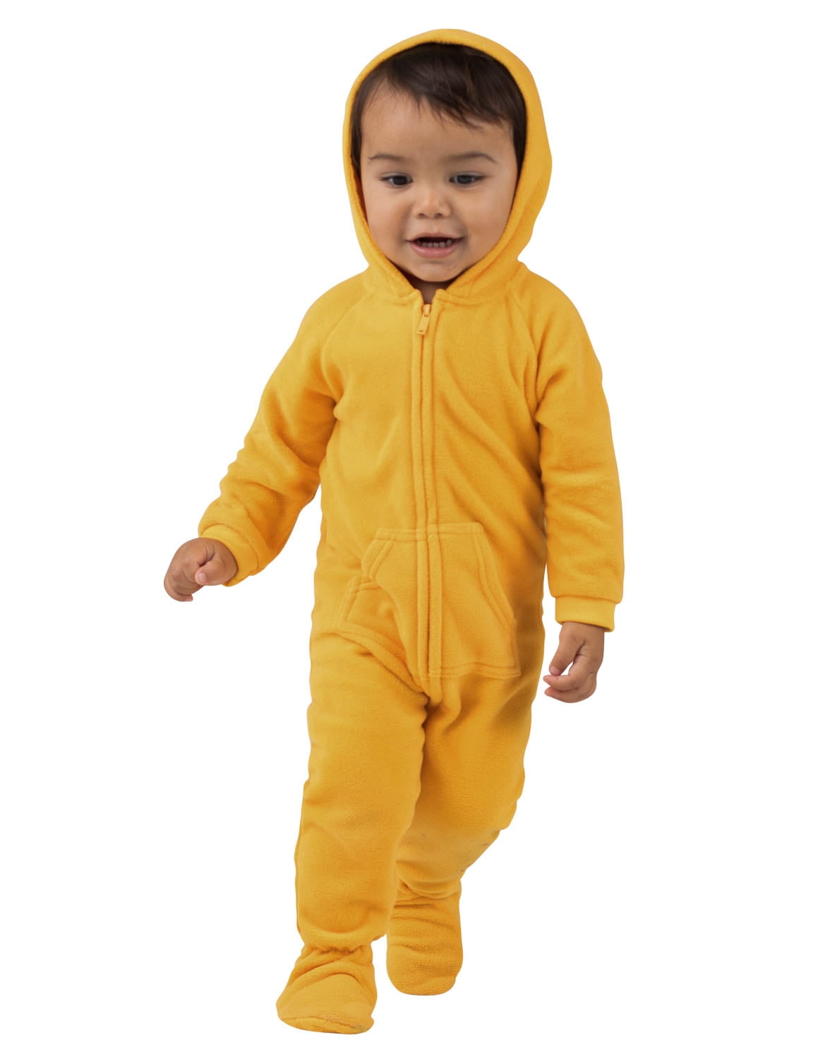 baby fleece onesie with hood